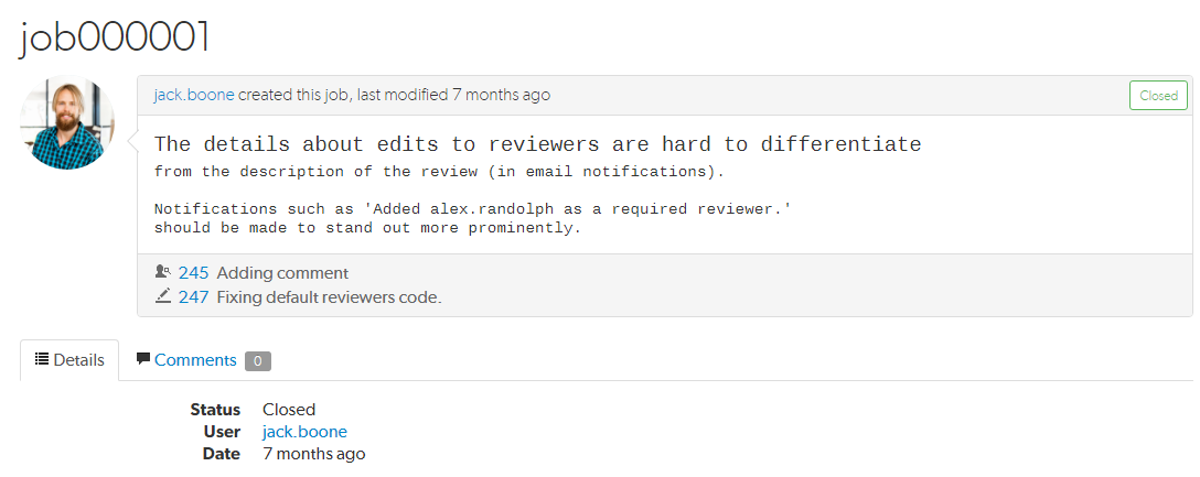 Image of an example job